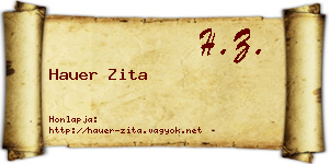 Hauer Zita névjegykártya