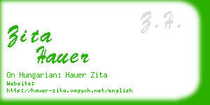 zita hauer business card